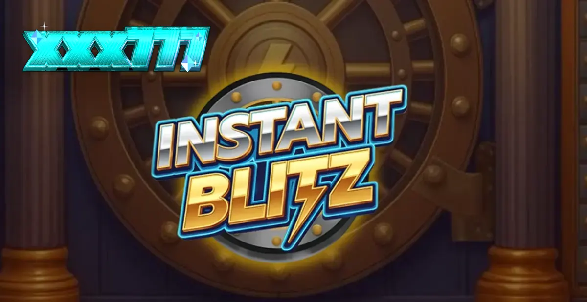 Tampilan antarmuka slot Instant Blitz dengan tema brankas neon